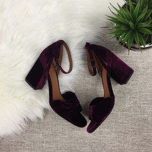 Franco Sarta Edana Velvet Heeled Sandal
